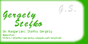gergely stefko business card